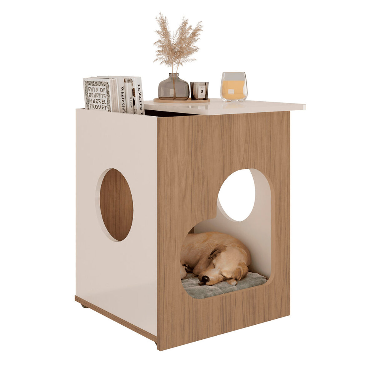 Mesa Lateral Exit Roble Off White