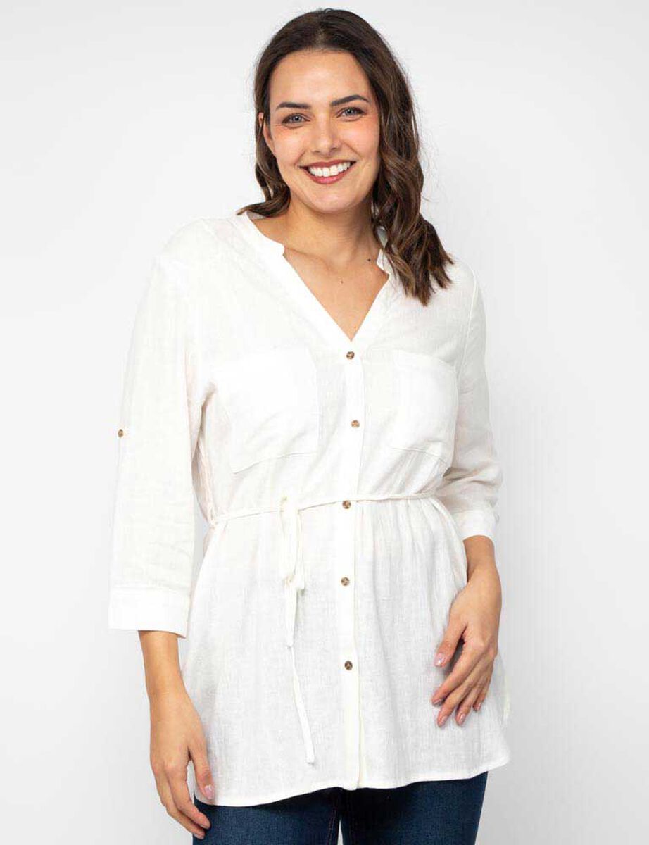 Blusa Lisa Manga 3/4 Mujer Zibel