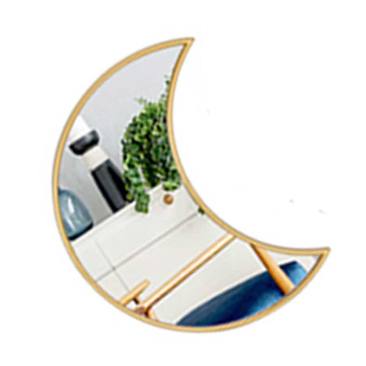 Set 4 Espejos Plástico Vgo para Colgar Luna Dorado