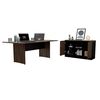 Combo Mesa de Reuni&oacute;n M-200 + Gabinete Home Office  Negro Soft Co&ntilde;ac Tuhome
