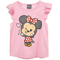 Polera Manga Corta Minnie Niña Licencias Rosado