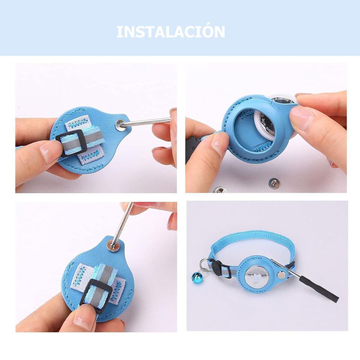 Collar para Gato Laudtec Airtag Azul