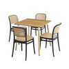 Juego de Comedor Vekkahome Praga Duna 4 Sillas Cafe