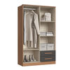 Closet Vekkahome Americano 4 Puertas 2 Cajones Grafito