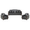 Juego de Living Innovamuebles New Bugambilia Sofá 3 Cuerpos + Dos Sillones 1 Cuerpo Negro