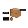 Velador Di Poretti Design Loop 2 Cajones Caf&eacute;