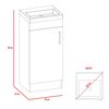Combo Espejo + Mueble Lavamanos TuHome My Bath Miel Wengue