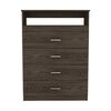 Cómoda TV Hasta 40" TuHome Z-80 4 Cajones Coñac