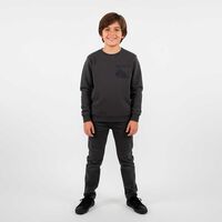 Polerón Niño Chess Grafito, Gris-Mel, Negro, Oliva