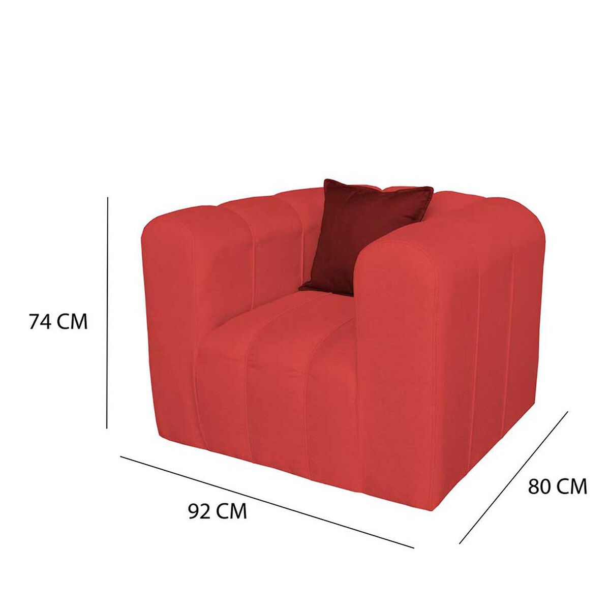 Juego de Living A&M Home Leonol 3,1,1 Cuerpos Burdeo