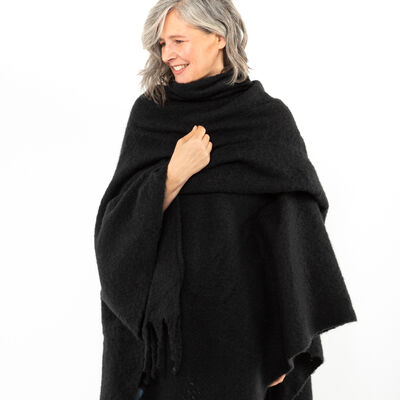 Ruana Tejida Mujer Bside