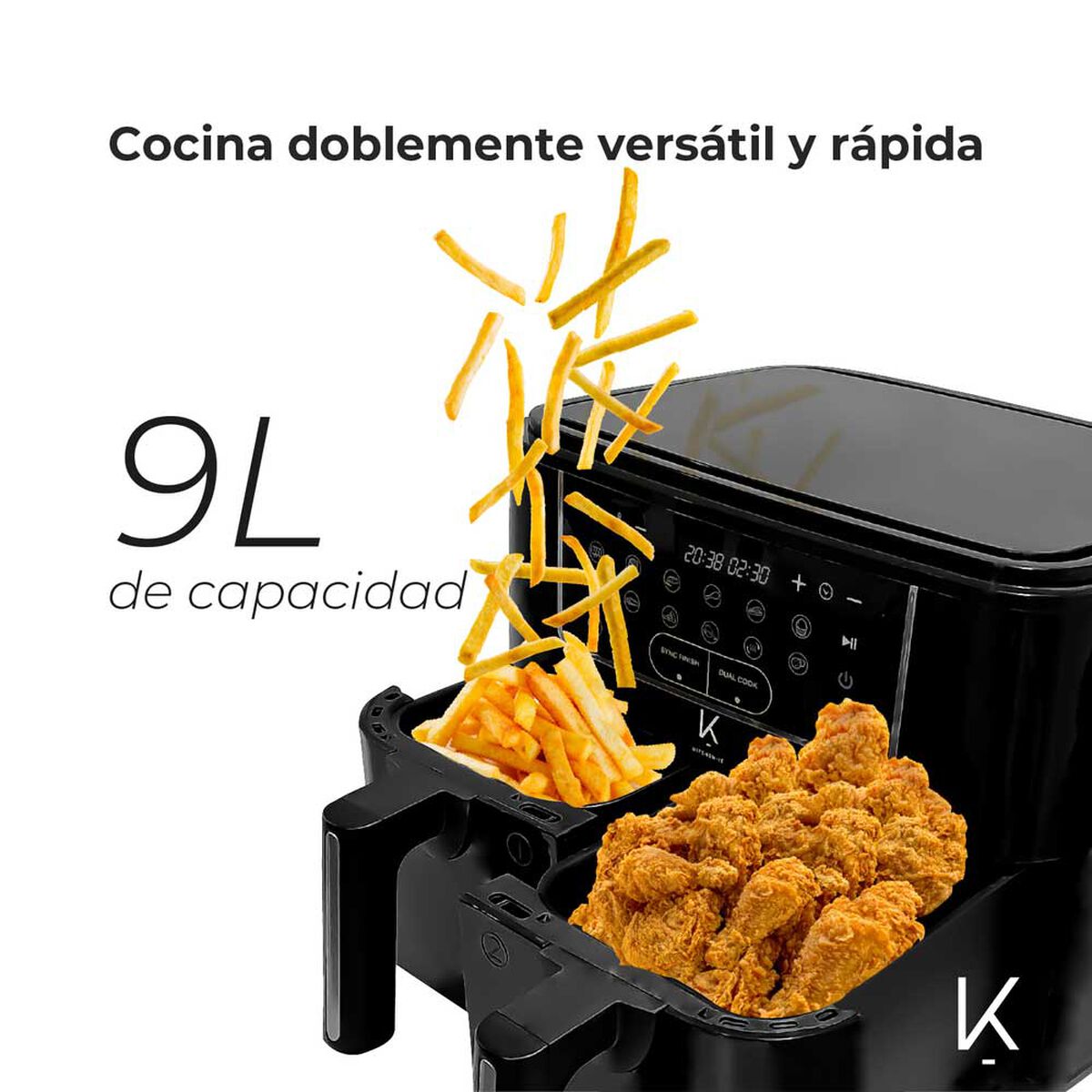 Freidora de Aire Kitchen-it Dual Edition 9 lts.