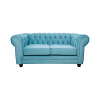 Sofá Barra Design Chesterfield 2 Cuerpos Turquesa