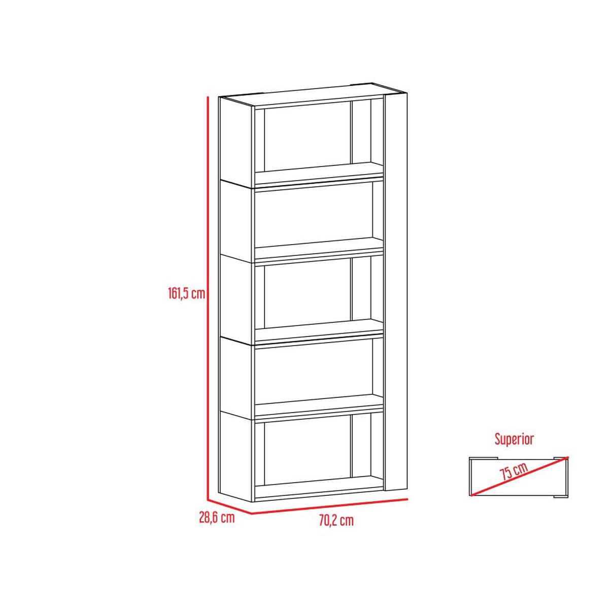 Combo Bar Esquinero + Biblioteca TuHome Beijing Wengue Blanco