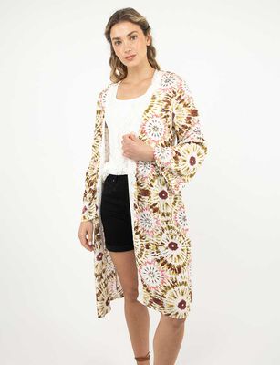 Imagen 2 del producto Kimono Mujer Alma Crudo, Morado, Negro