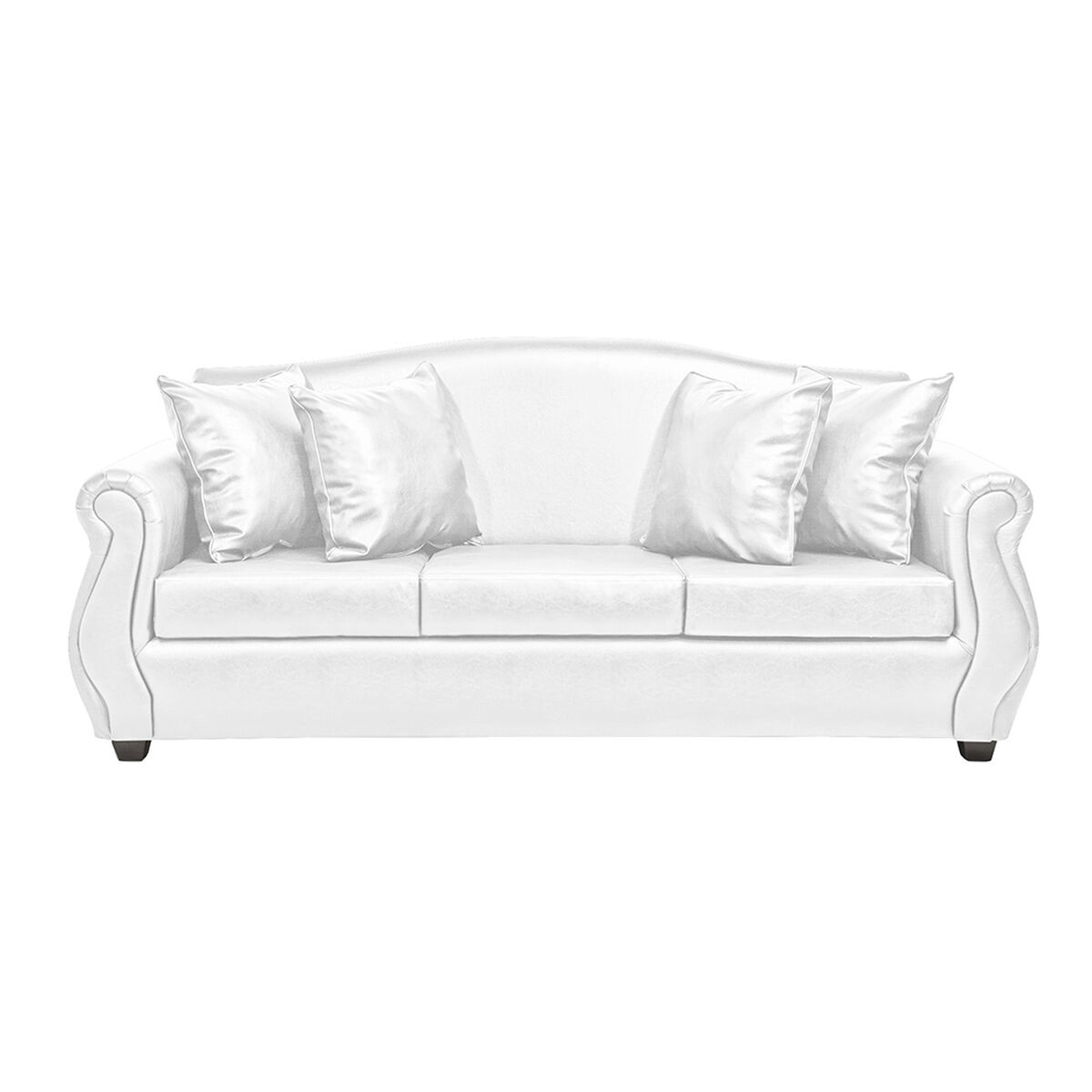 Juego de Living Innovamuebles Azucena Sofá 3 Cuerpos + Sofá 2 Cuerpos Blanco 