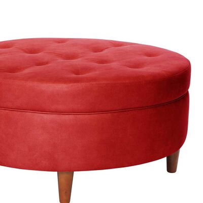 Imagen 2 del producto Pouf Latam Home Paris Cuero Kentucky Rojo