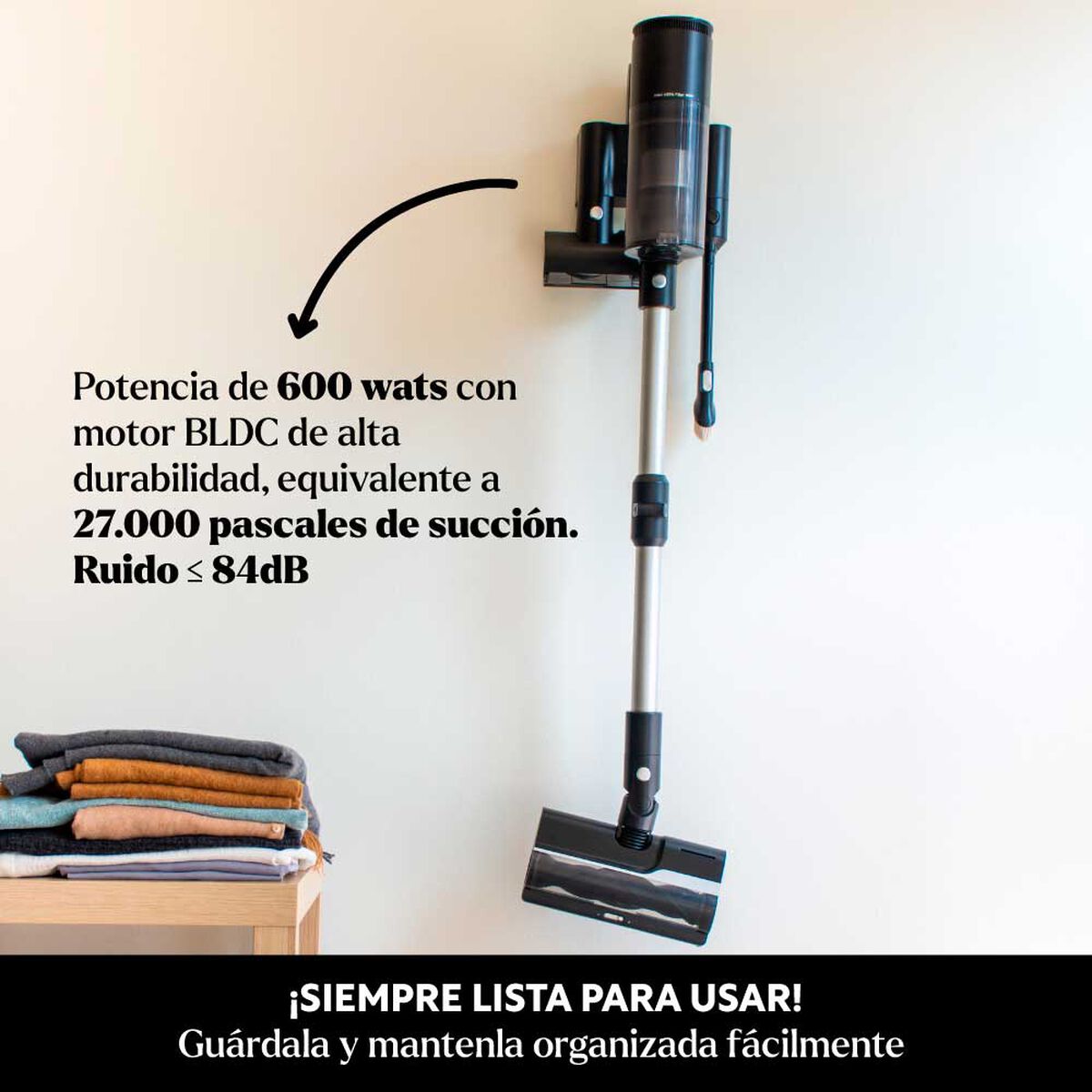 Aspiradora inal&aacute;mbrica Easyways Cyclone Vision Prime 500 ml