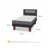 Cama Europea CIC 1,5 Plazas Anatomic + Respaldo Munich