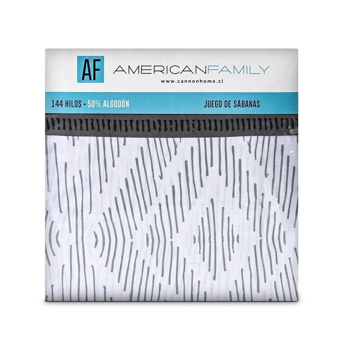 Juego de Sábanas Estampado American Family 144 Hilos King Barell