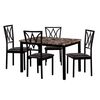 Juego de Comedor Universal Market California Negro 4 Sillas