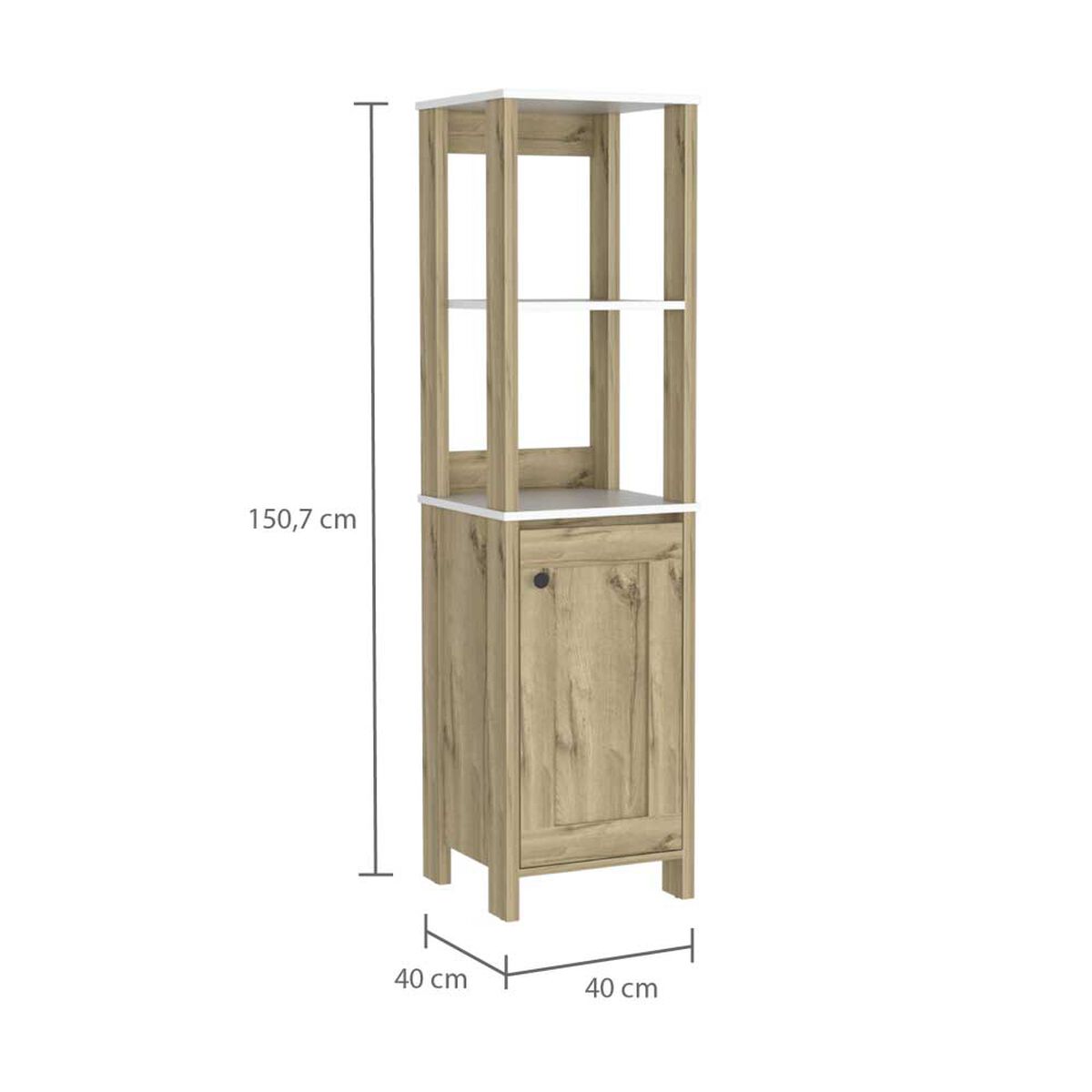 Optimizador de Baño TuHome Bath 1 Puerta Bi Color Blanco Duna