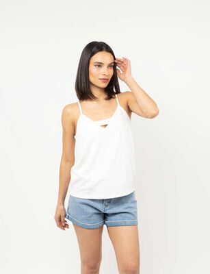 Imagen 1 del producto Blusa Sin Mangas Mujer Fiorucci Blanco, Color-1, Negro, Rojo