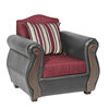 Juego de Living Innovamuebles New Bugambilia Sofá 3 Cuerpos + Dos Sillones 1 Cuerpo Burdeo