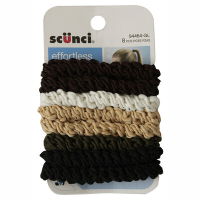 Set Elásticos Grueso Tejido Colores Tierra, 8 Piezas