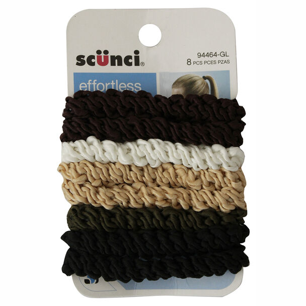 Set Elásticos Grueso Tejido Colores Tierra, 8 Piezas