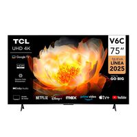 Smart TV LED 75"" TCL UHD 4K Google TV V6C