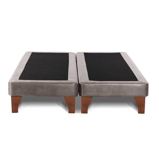 Base Europea Dividida Latam Home 2 Plazas Zen Cuero Gris