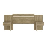 Respaldo 2 Plazas + 2 Veladores Roca Parana Noce Blanco