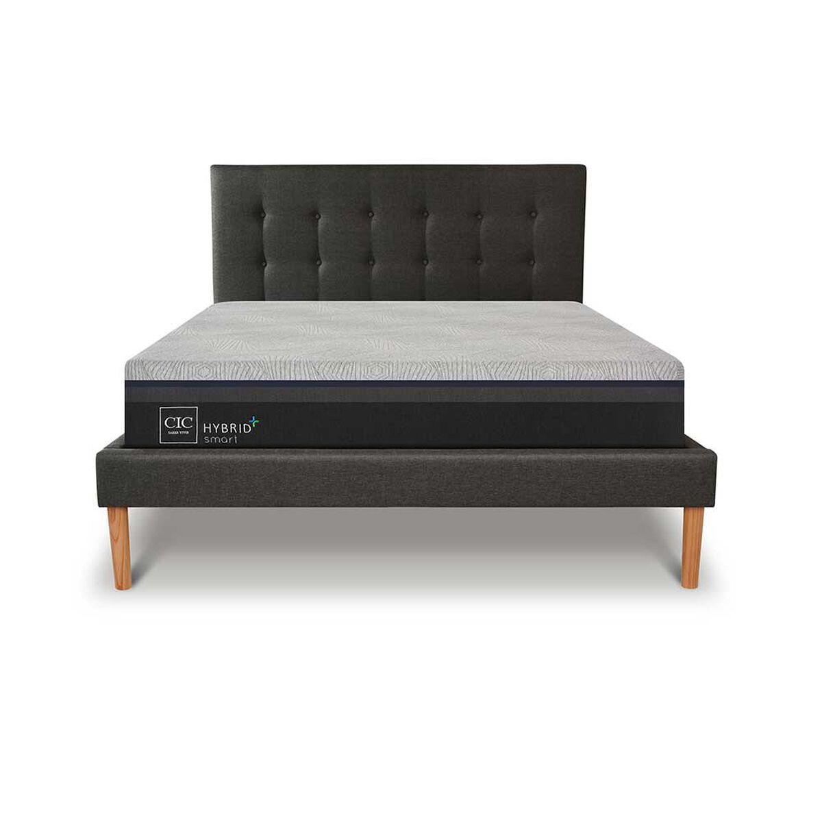Cama Europea CIC King Hybrid Plus Infinity + Respaldo