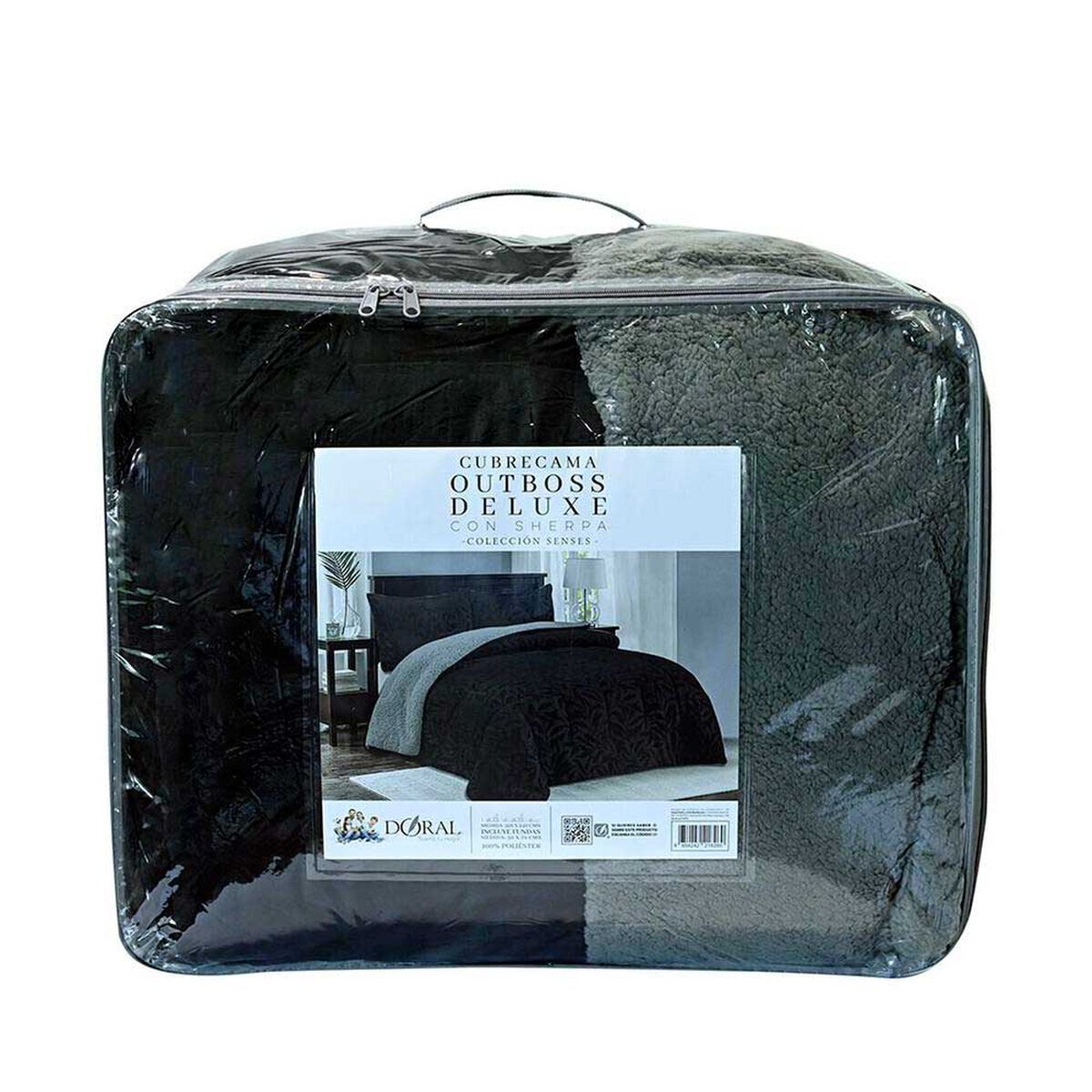 Cubrecama Doral 2 Plazas Negro Outboss Sherpa