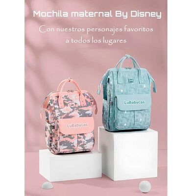 Imagen 2 del producto Mochila Pañalera Maternal con Accesorios Rosada Lubabycas