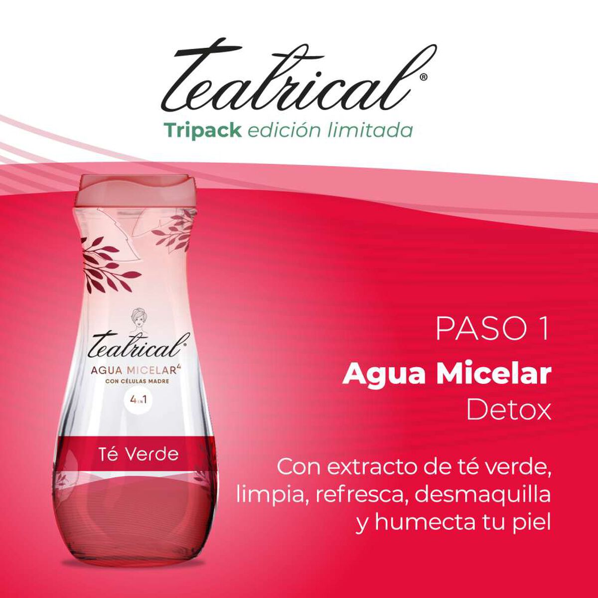 Pack Teatrical Agua Micelar + Humectante 100 ml + Antiarrugas de 100 ml
