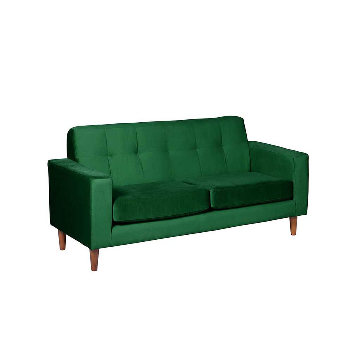 Sofá Latam Home Salermo Tela Velvet 2 Cuerpos Verde