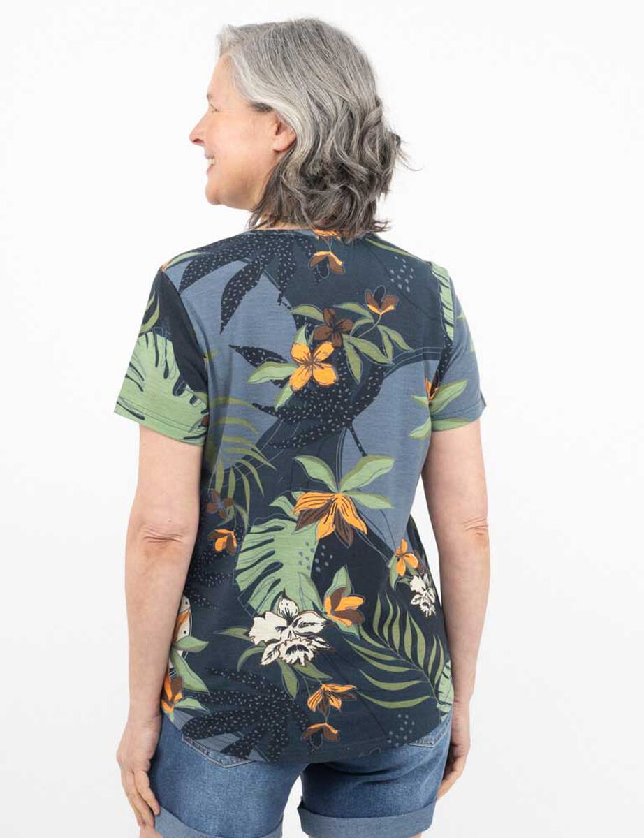 Polera Con Estampado Manga Corta Mujer Potman Club