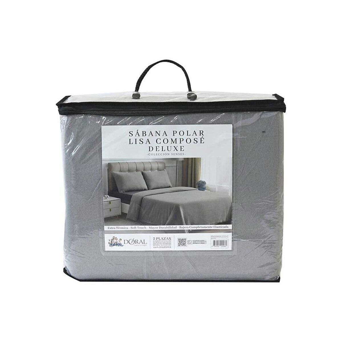 Juego de S&aacute;banas Chiporro Doral 2 Plazas Senses Gris