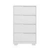 Cómoda Vekkahome Sole 4 Cajones Blanco Café