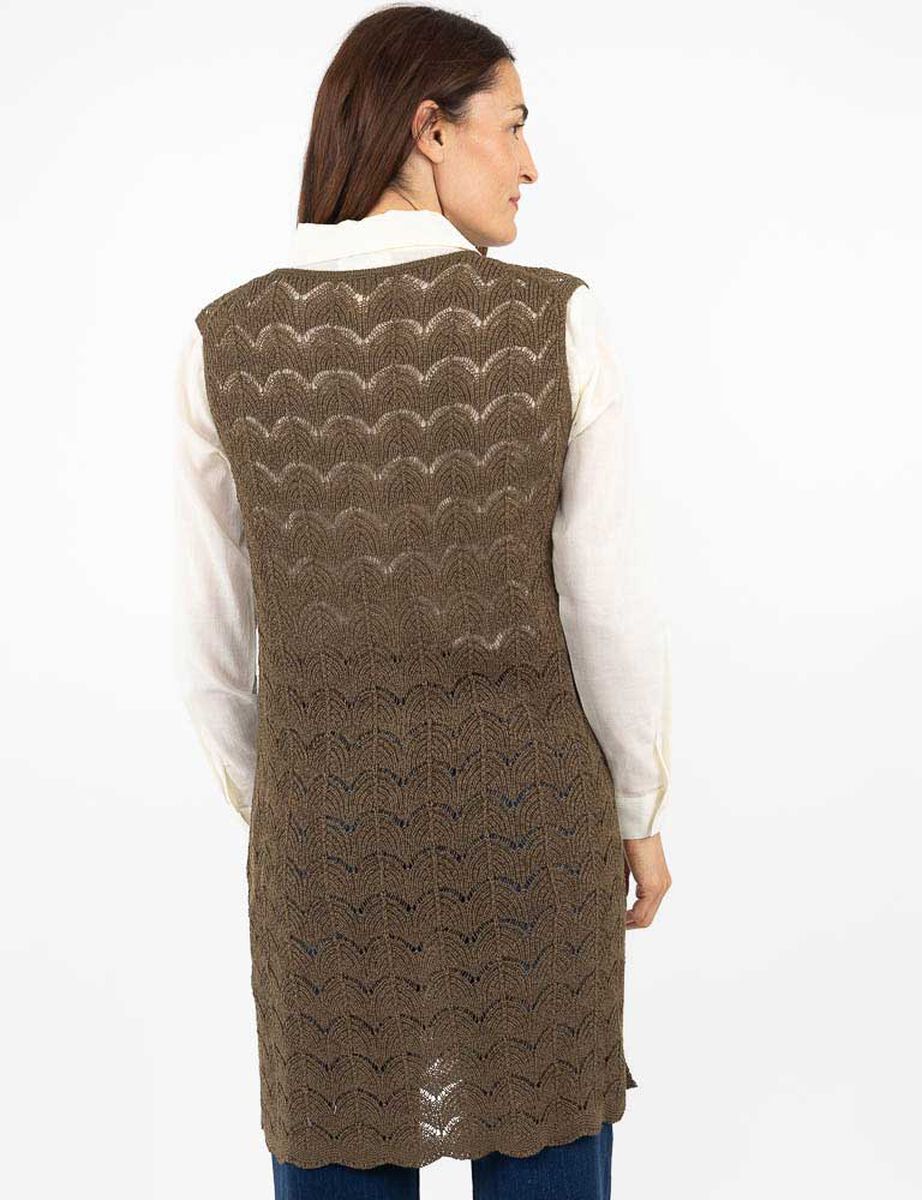 Sweater Largo Sin Mangas Mujer Portman Club