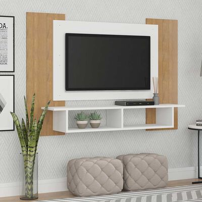Panel TV Exit Atlanta Hasta 55" Roble Blanco