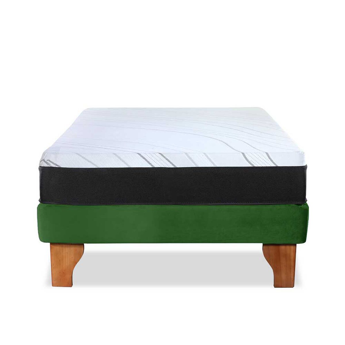 Cama Europea Latam Home 1,5 Plazas Zen Pro Verde
