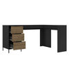 Escritorio Vekkahome Francis 3 Cajones Negro Café