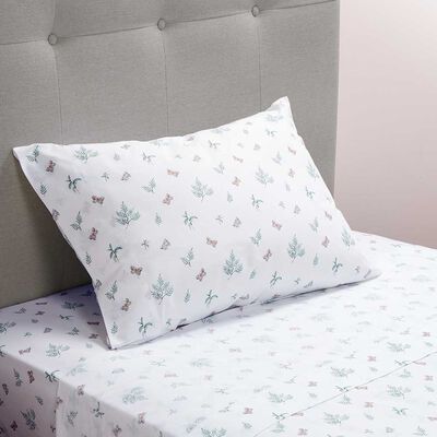 Juego de S&aacute;banas Rosen 1,5 Plazas Kids Bosque Blanco