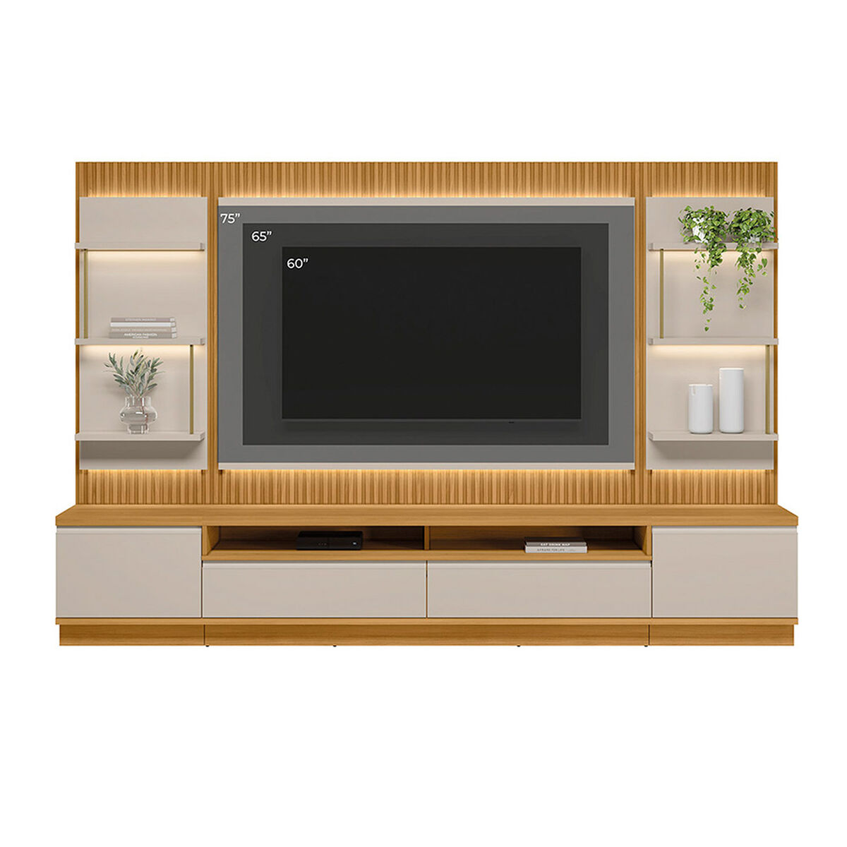 Home TV Di Poretti Design Sao Paulo Hasta 70" Caf&eacute; Claro
