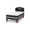 Cama Europea CIC 1,5 Plazas Ortopedic + Respaldo Gales Negro
