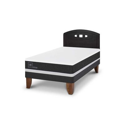 Imagen 2 del producto Cama Europea CIC 1,5 Plazas Ortopedic + Respaldo Gales Negro