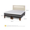 Cama Europea CIC Base Dividida 2 Plazas Balance + Respaldo Munich Alpino